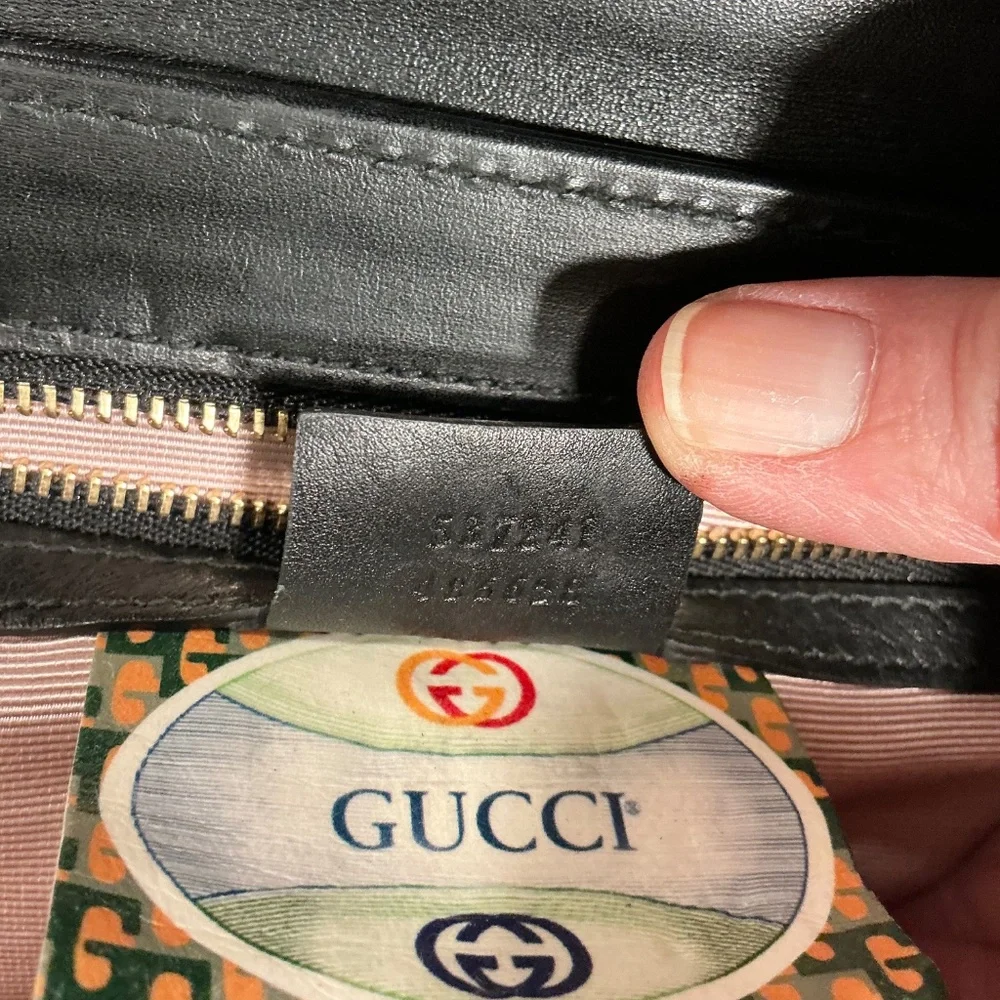 GUCCI RAJAH shoulder cross body black leather bag - Picture 11 of 11